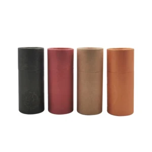 Recycled Round Kraft Paper Tube Packaging for Tea Biodegradable Cardboard Paper Tube Essential Oil Bottle Packing