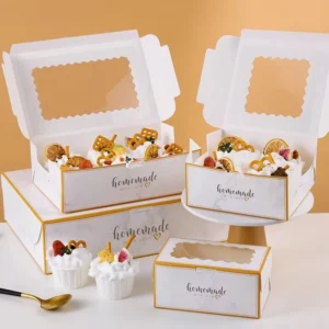 Recycled UV Custom Logo Kraft Paper Cupcake Cake Boxes 6-Cell Food Grade Recyclable Gift Packaging