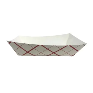 Recycled White Paper Tray for Fried Food and Hot Dog Packaging, Cookie Container