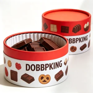 Red Cylindrical Box Candy Container Chocolate Gift Packaging Paper Tube for Valentine Candy
