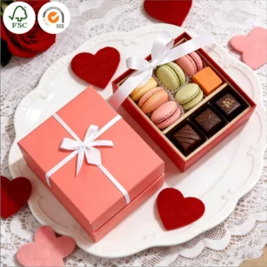 Red Portable Heavy-Duty Rigid Gift Boxes, Eco-Friendly Aseptic Recyclable Recycled Materials, Custom Printed