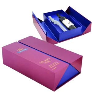 Red Wine Double-Open Paper Gift Box