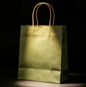 Regular-Size Morandi Kraft Paper Shopping Bags with Custom Logo