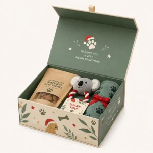 Reinforced Paperboard Magnetic-Lid Rigid Christmas Gift Box for Australian Pets