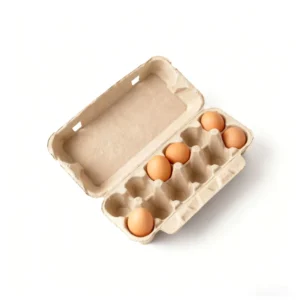 Renewable Pulp 12-Count Egg Carton and Box, Customizable, Recyclable, Made in China