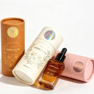 Resealable Biodegradable Custom Size and Color Paper Canister for Essential Oil Recyclable Paper Tube