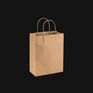 Restaurant Catering Food Take Out Takeaway Packaging Custom Printed Kraft Paper Bag with Handles