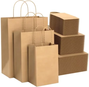 Restaurant Coffee Food Takeout Carry-back Brown Kraft Paper Gift Bag Custom Printing Process Grocery Shopping Packaging