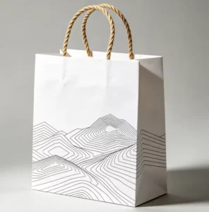 Restaurant Takeaway Paper Bags with Greaseproof Liner, Food-Grade, Leak-Proof for Hot Food Delivery