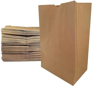 Retail Gift Shopping Takeaway Fast Food Kraft Paper Tote Bags with Handles, White and Brown, Custom Logo Print