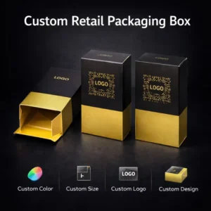 Retail Packaging Folder, UV-Coated Printed Box, Custom Size and Color