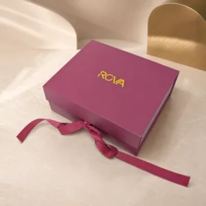 Reusable Custom Foldable Magnetic Gift Box with Ribbon Handle