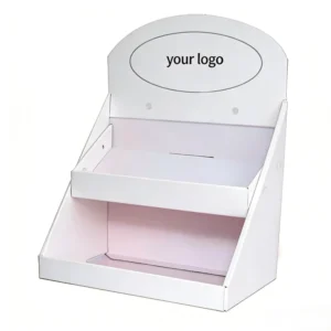 Reusable Foldable Corrugated Paper Eco-Friendly Counter Display Box for Retail Product Packaging