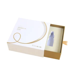 Reusable Luxury Drawer-Style Gift Box for Perfume and Cosmetics with Custom Logo, Ribbon Design