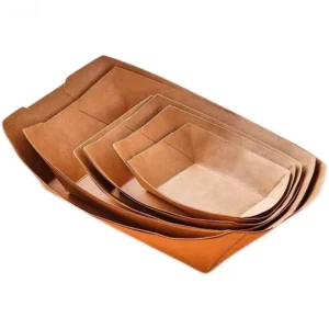 Reusable Paper Boat Food Tray for BBQ, Snacks, Fast Food, Sushi, and Salad