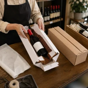 Reusable Red Wine Shipping Box with Recyclable Honeycomb Paper Lining