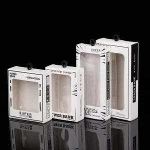 Reusable Universal Paperboard Power Bank Packaging Box with Window and Customizable Color
