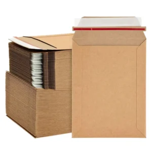 Rigid Biodegradable Kraft Cardboard Mailers for Photos with Self-Seal