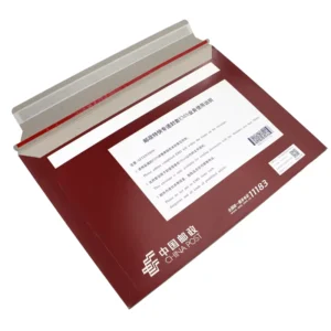 Rigid Biodegradable Kraft Paper Cardboard Mailer Envelope, Expandable, Custom Size, Screen Printed