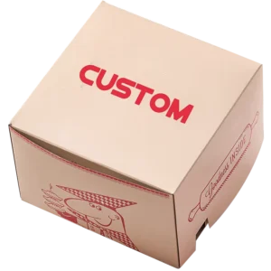 Rigid Birthday Gift Box Kraft Paper With Lid Red Custom Logo