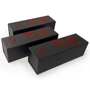 Rigid Cardboard Magnetic-Flap Wine Bottle Gift Box Shipping Box with Custom Logo