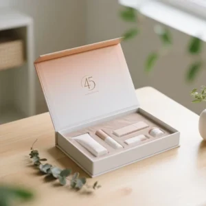 Rigid Cardboard Magnetic Gift Box with Recycled Materials, Custom Logo, EVA Sponge Liner for Eye Cream