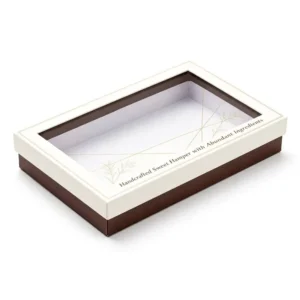 Rigid Cardboard Paper Clothing Packaging Gift Box with Removable Lid and Clear Window