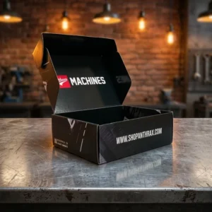 Rigid Carton Box with Recycled Materials, Corrugated Board, Magnetic Closure, and Custom Logo