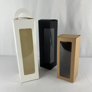 Rigid Eco-Friendly Custom Foldable Paper Gift Packaging Box with Auto-Lock Bottom and PVC Window