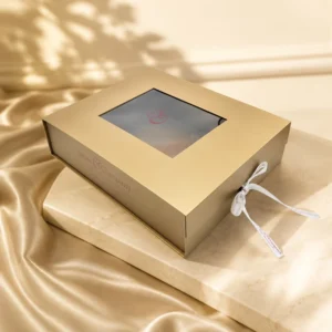 Rigid Folding Window Packaging Box with Clear Lid for Clothing Accessories and Beauty Products