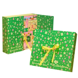 Rigid Paper Christmas Advent Calendar Gift Box, 24-Day Countdown, Empty Blind Mystery Box for Gift Packaging