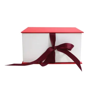 Rigid Paper Gift Box with Custom Logo, Custom Color, Embossing, Sponge Lining, and Magnetic Closure for Photo Frames and Candles