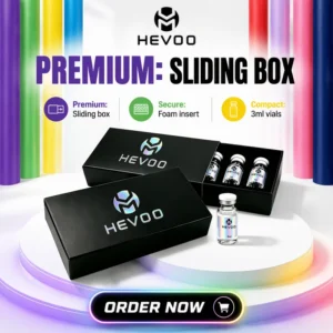 Rigid Peptide Packaging Box with Die-Cut Foam Insert for Glass Vial Storage, Paper Gift Box