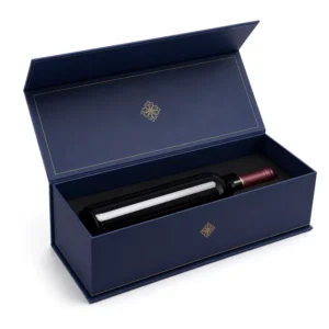 Rigid Recyclable Paper Wine Boxes with Custom Printing Embossing Sponge Lining and Magnetic Closure for Gifting