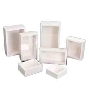Rigid Recycled Paper Craft Soap Box with Transparent Window and Matte Lamination