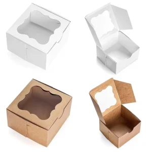 Rigid Square Cake Boxes, Recycled Food-Grade Cardboard, Birthday and Wedding Gift Packaging