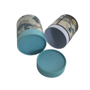 Round Cardboard Candle Tube Canister with Lid