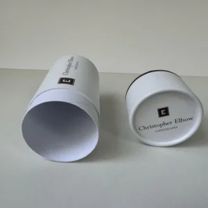 Round Cardboard Container Food Grade Kraft Paper Canister Tube Custom Logo Printed Biodegradable Rigid Paper Packaging Cans
