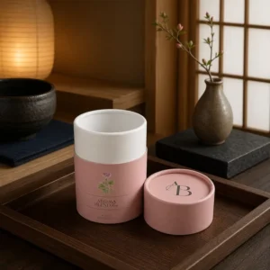 Round Cardboard Paper Tube Perfume Gift Packaging with Custom Logo
