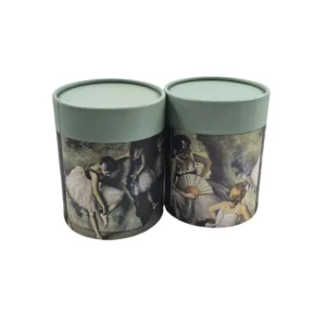 Round Cardboard Tube Canister with Lid for Candle Packaging