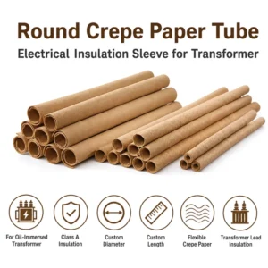 Round Crepe Paper Tubes for Electrical Insulation A Class Insulation Customizable Sizes for Oil-immersed Transformer