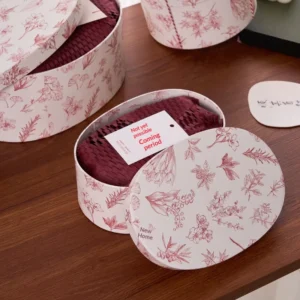 Round Hand-Woven Kraft Paper Gift Box for Opening Ceremony Souvenirs and Candy Packaging