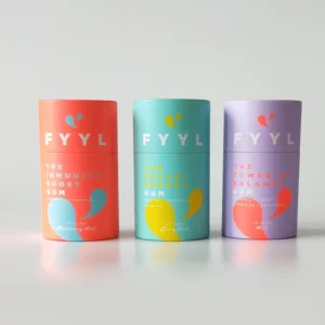 Round Kraft Organic Medicinal Capsules Packaging Box Food Empty Tubes Deodorant Packaging Paper Tube for Tea