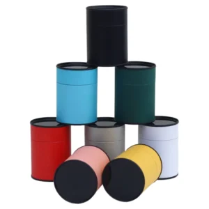 Round Kraft Paper Tube Canister for Cosmetics, Perfume, and Essential Oils