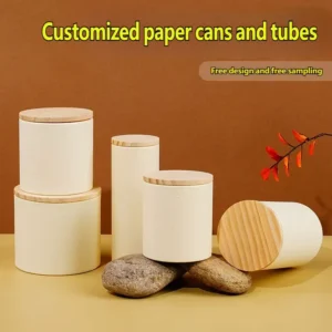Round Kraft Paper Tube Canisters Cylinder Boxes for Food Tea Sweets and Cosmetics Packaging Storage