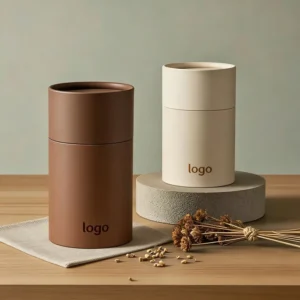Round Paper Tube Canisters Biodegradable Food-Grade Containers for Tea and Coffee Powder