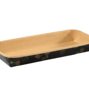 SM7-1102 Brown Kraft Paper Sushi Tray with PET Lid for Takeaway Food, Custom Printed