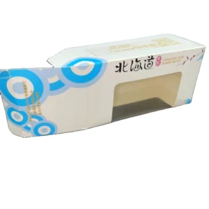 SP2389 Small Foldable Paper Packaging Box with Clear Window for Food Takeaway