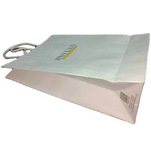 SP2587 Custom White Paper Shopping Bag with Logo