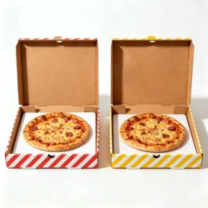 SP4428 Eco-Friendly Recyclable Disposable B/E Flute Corrugated Pizza Takeaway Box with Matte Lamination